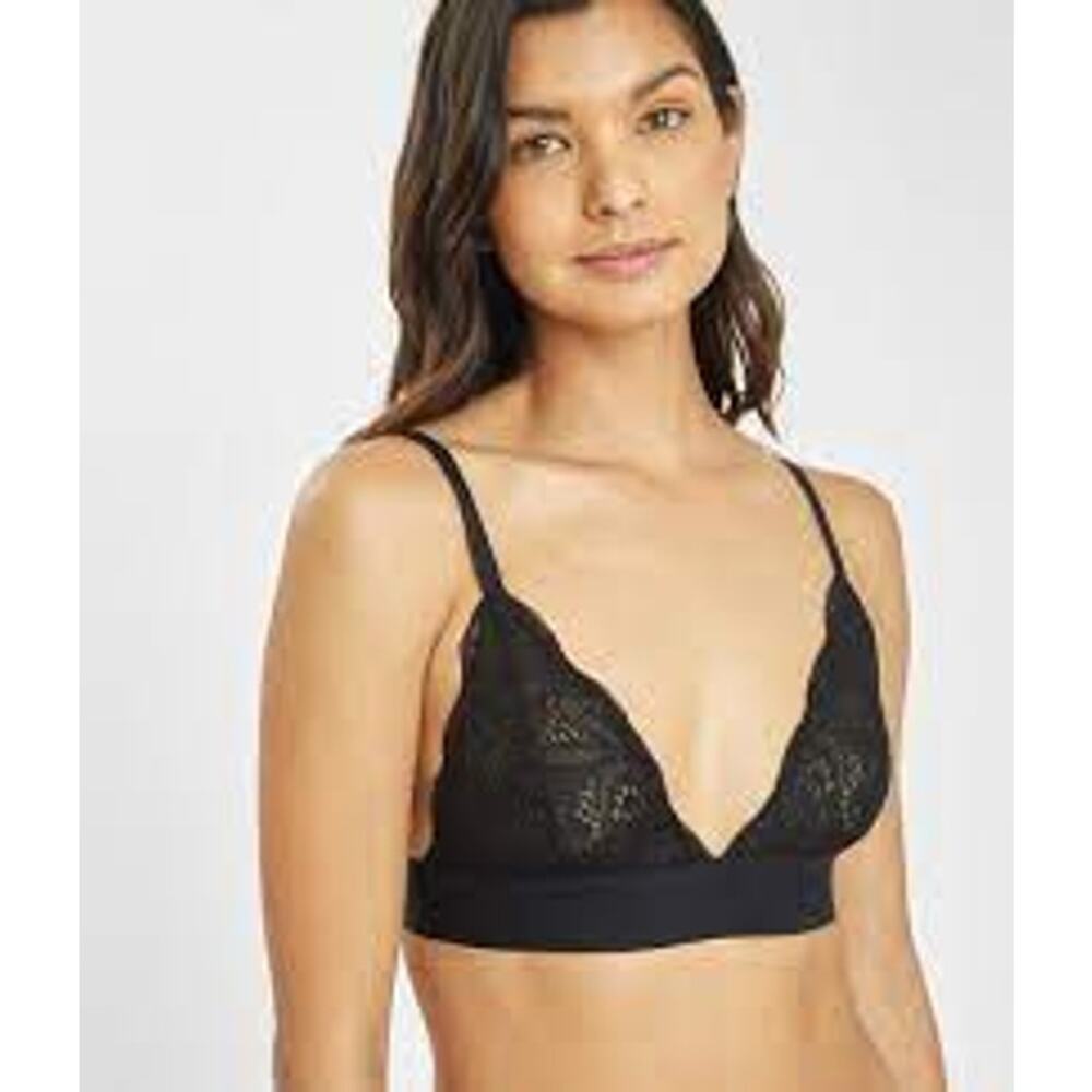 LIVELY Long Lined Bralette in Black Size Small S